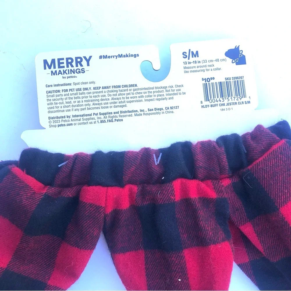 NWT Dog Christmas gifts Box of toys Bandana S/M